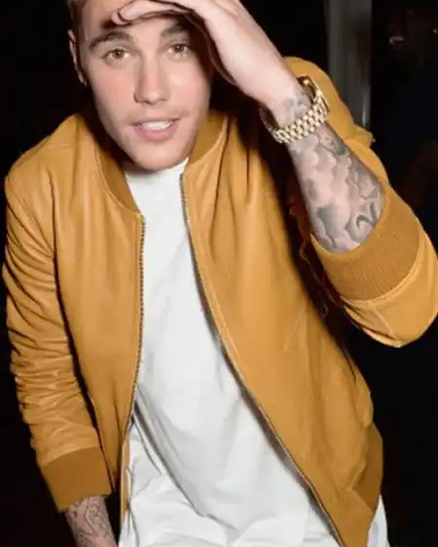 Justin Bieber Brown Leather Jacket