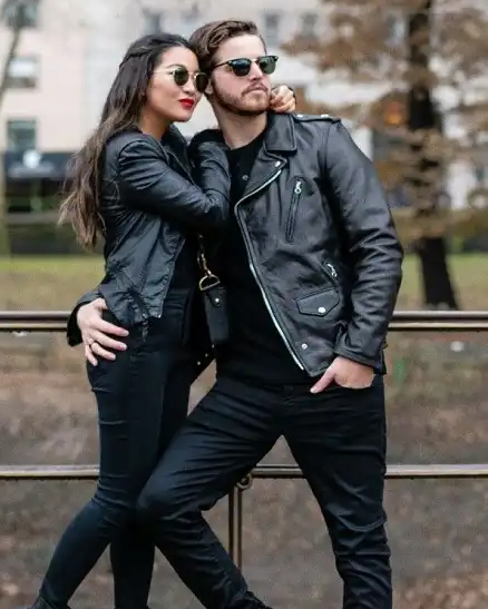 Couple Black Leather Jacket