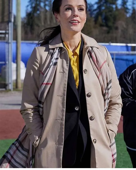 Erin Cahill Hearts in the Game 2023 Coat