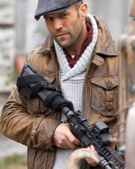 Jason Statham The Expendables 2 Brown Jacket