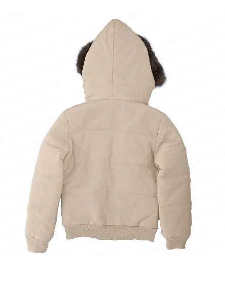 Jennifer´s Body Jennifer Check Off White Puffer Jacket with Hood