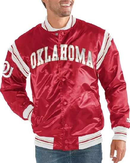 Oklahoma Sooners The Enforcer Satin Red Jacket