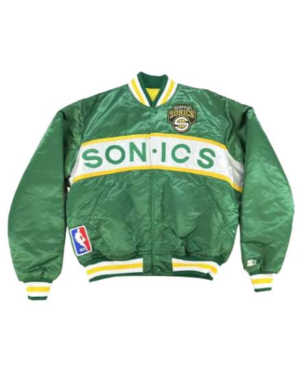 Seattle Supersonics 80’s Green Satin Jacket