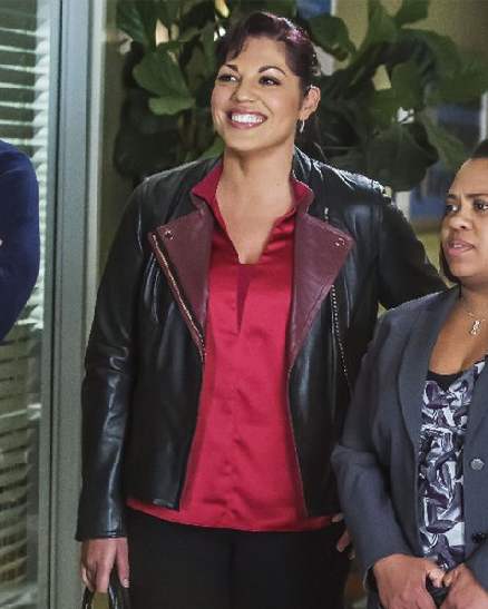 TV-Series Grey’s Anatomy S12 Sara Ramirez Black Leather Jacket
