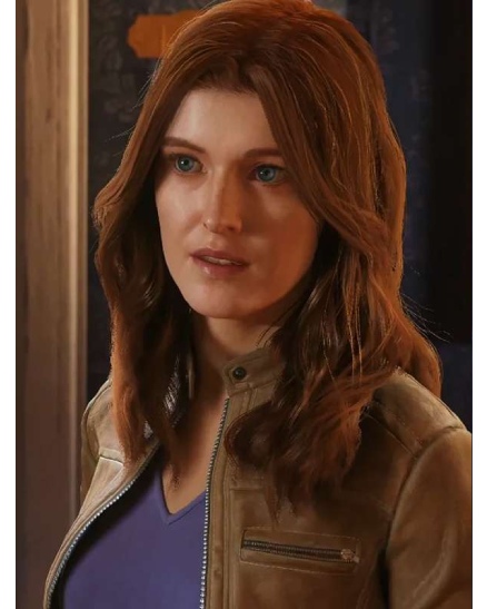Mary Jane Spider-Man 2 Brown Leather Jacket