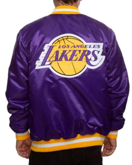Starter Los Angeles Lakers Purple Satin Jacket
