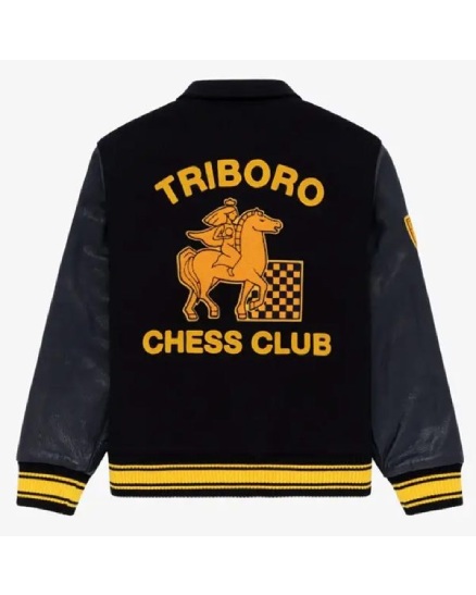 Aime Leon Dore Chess Club Wool Varsity And Leather Jacket