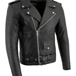 Men's Milwaukee Leather Black Motorcycle Jacket